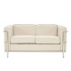 Belmont Twin Seater Cubed Leather Faced Reception Chair